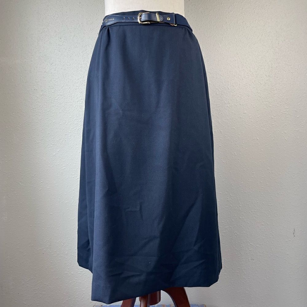 Vintage Girl Scouts Midi Skirt and Belt Size 8 EUC